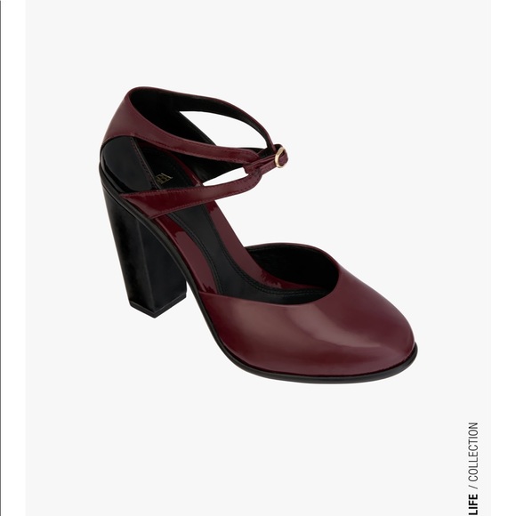 Zara limited edition high heel burgundy shoes - Picture 3 of 8